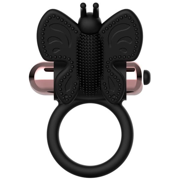 COQUETTE TOYS - COCK RING BUTTERFLY WITH VIBRATOR BLACK/ GOLD 6